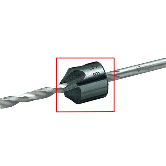 Aufteckversenker 16 mm für Bohrer 4 mm