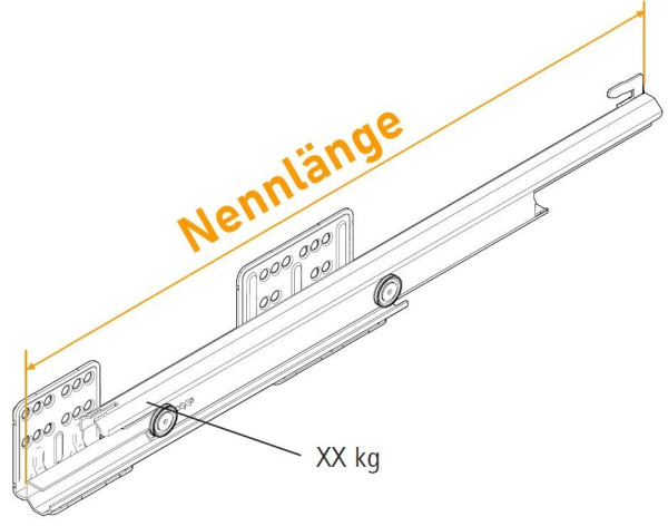 Actro mit Silent System für ArciTech Nennl. 270mm, Korpusseite 16mm, 10kg