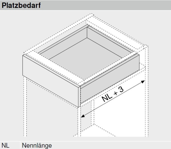 MOVENTO S BLUMOTION Bodenmontage, Vollauszug NL=350