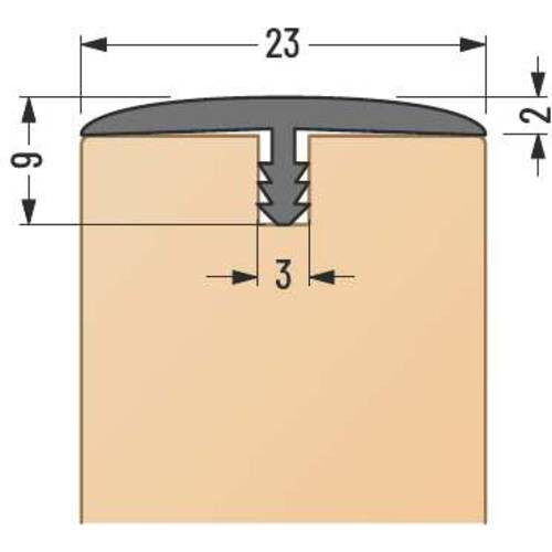 Stegkante PVC 25m Schwarz 23mm breit