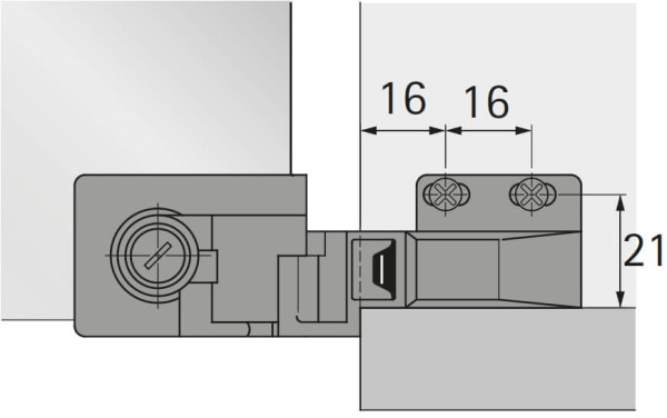 Glastürscharnier ET 5160 (Garnitur)