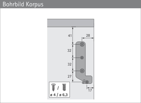 Klappenbeschläge Lift Junior 140, Öffnungswinkel 75°