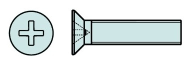 Senkkopf Metallschraube DIN 965 M6 x 35mm ( 100 Stück )