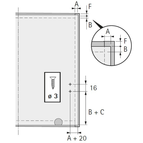 Klappenhalter KH (Länge 200mm)