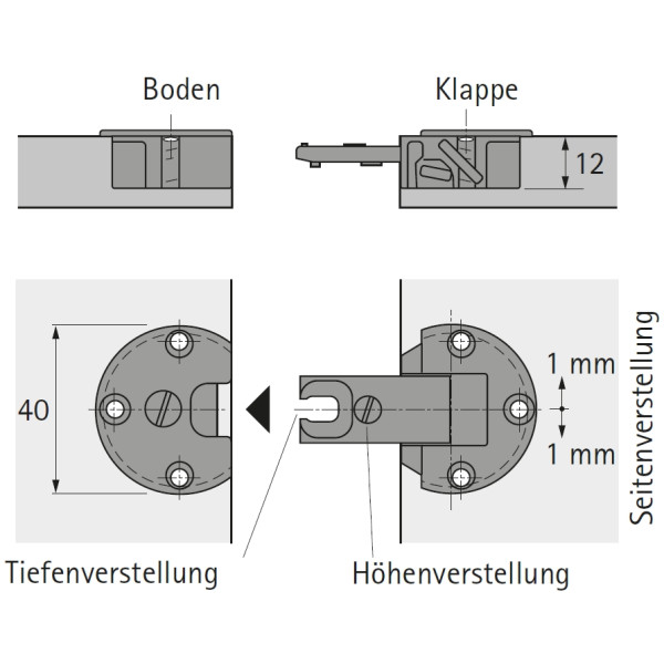 Klappenscharnier Markant 11