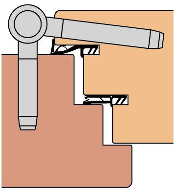 ANUBA-HERKULA-Bänder Mod. HR20 verzinkt, 20 mm, Höhe 65 mm Bolzen 44/60 mm