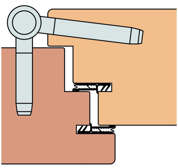 ANUBA-HERKULA-Bänder Mod. HR22 FIX verzinkt, 22 mm, Höhe 72 mm Bolzen 53/75 mm