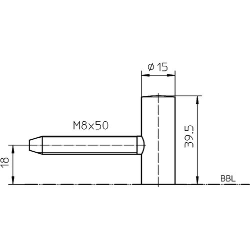 Flügelteil V0020, vernickelt zu VARIANT-Bänder, ø 15 mm