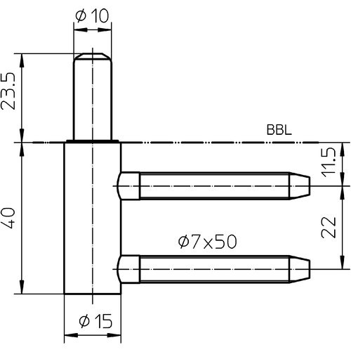 Rahmenteil V3400WF, vernickelt zu VARIANT-Bänder, ø 15 mm