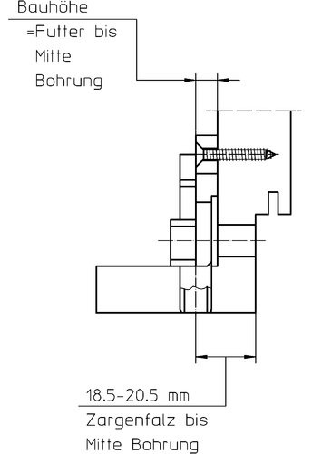 Anschraubtaschen V 3630 schwarz, Bauhöhe 6,8 mm