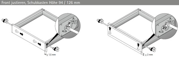 ArciTech 94mm - Nennlänge 500mm - Korpusbreite 350mm silber