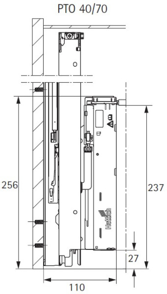 Öffnungssystem Push-to-open Silent 70kg für Actro 5D / Actro YOU