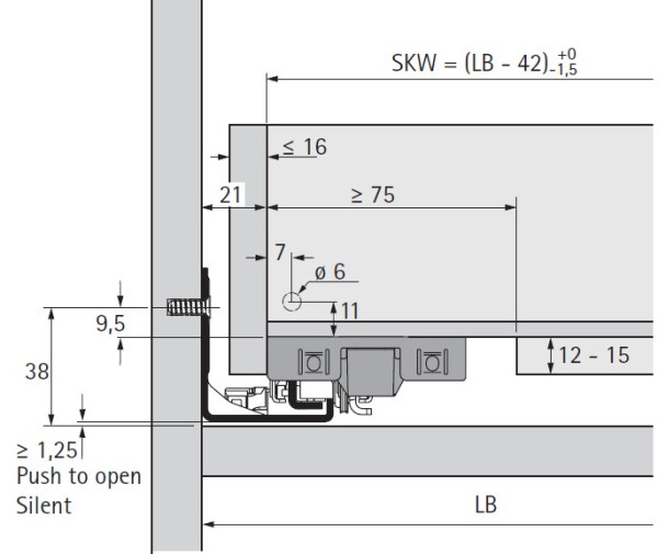 Actro 5D Vollauszug mit Silent System 320mm L bis 40kg