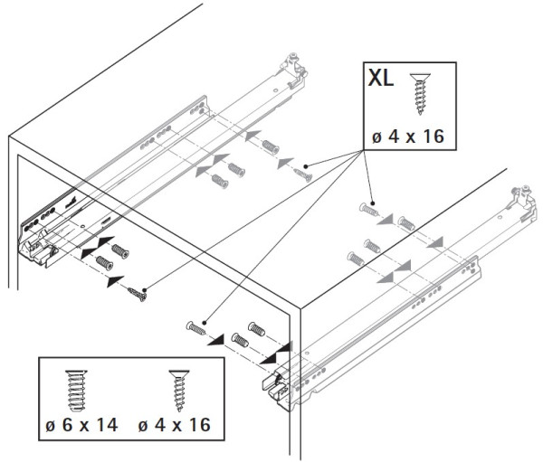 Actro 5D Vollauszug mit Silent System 320mm L bis 40kg