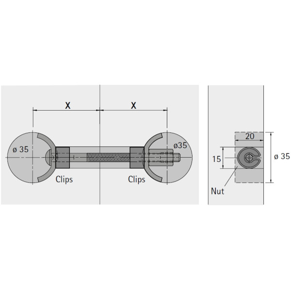 Arbeitsplattenverbinder AVB 5 (150mm)