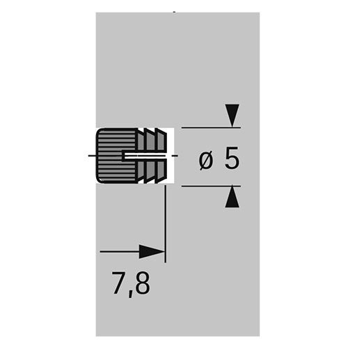 Stahl Spreizmuffe M4 für 5mm Bohrlöcher