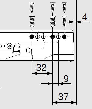 Blum BLUMOTION S Vollauszug für LEGRABOX NL 500mm bis 70kg