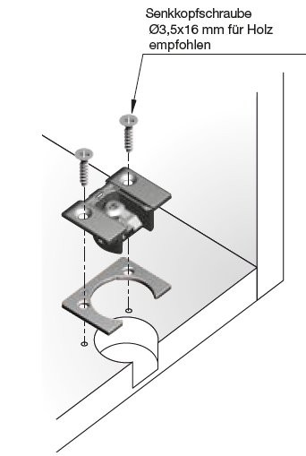 KIMANA Distanzplatte zu Klappenband, Höhe 3 mm