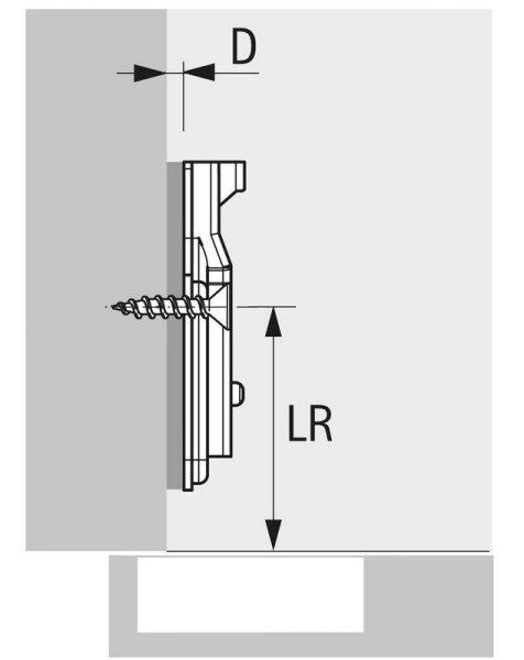 Anschraub Kreuzmontageplatte Veosys D = 0