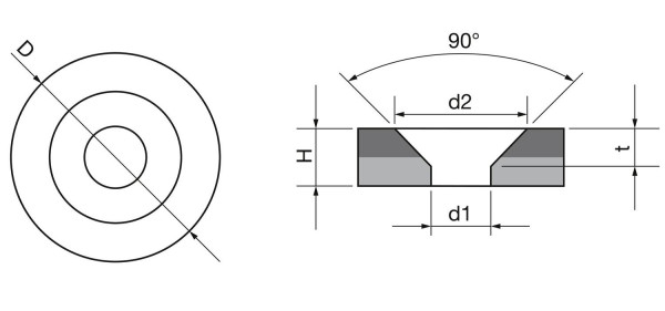 Scheibenmagnet mit Bohrung Ø 23 mm H 4mm