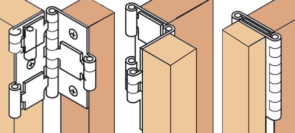 Paravantscharnier 50x21 mm für Holzstärke 15 mm