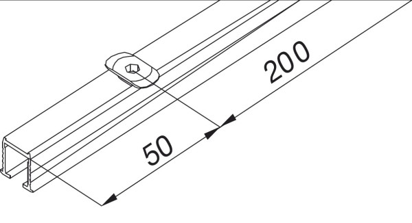 Laufschienen mit Drehriegel HAWA Clipo 10/15 250cm