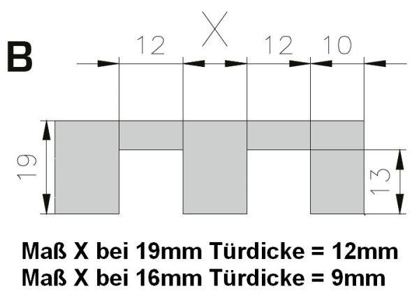 Laufschienen mit Drehriegel HAWA Clipo 10/15 250cm