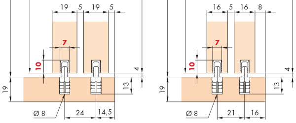 Führungsschiene unten HAWA Clipo 10/15