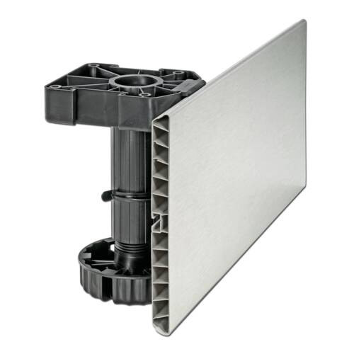 Sockelblenden Kunststoff Farbe Aluminium gebürstet, Höhe 150mm Länge 400cm