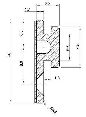 Adapter für Sockelblenden-Clip zum Ankleben und Anschrauben an Blenden (10 Stück)