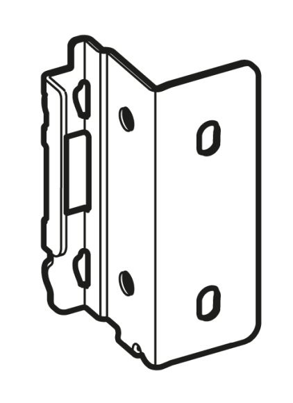Rückwand Eckverbinder Hettich AvanTech You, Höhe 101 mm, silber, rechts