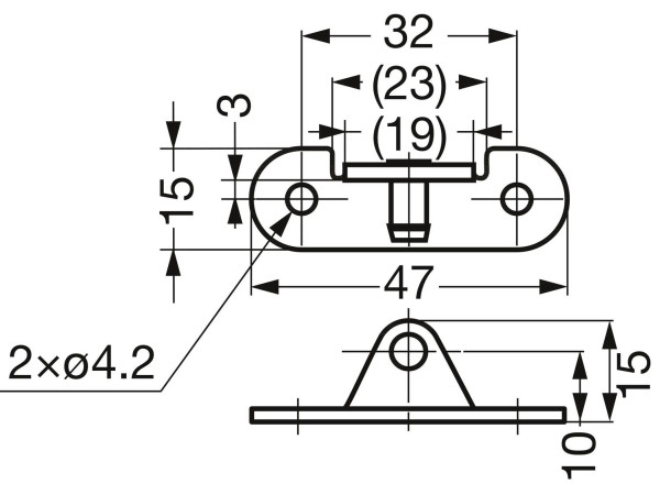 Befestigungswinkel für Bremsklappenhalter NSDX - 10