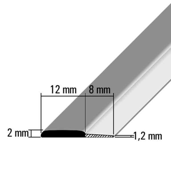 Anschlagdichtung mit Weichlippe weiß RAL 9010 250cm
