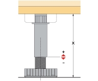 Sockelverstellfuß Korrekt 110-170mm