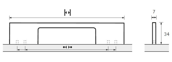 Möbelgriff -Velitra- Bohrabstand 128mm / 192mm Aluminium edelstahlfinish