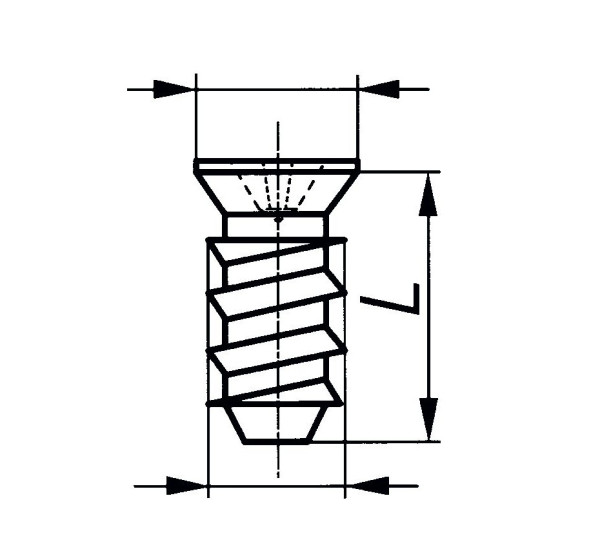 Systemschraube Senkkopf 6,3 x 13 mm,TX 20, Stahl vernickelt
