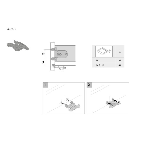 ArciTech Blenden-Bodenverbinder-Stift