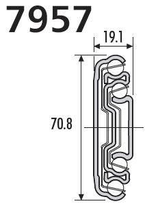 Kugelvollauszug Accuride 7957 458mm (Garnitur)