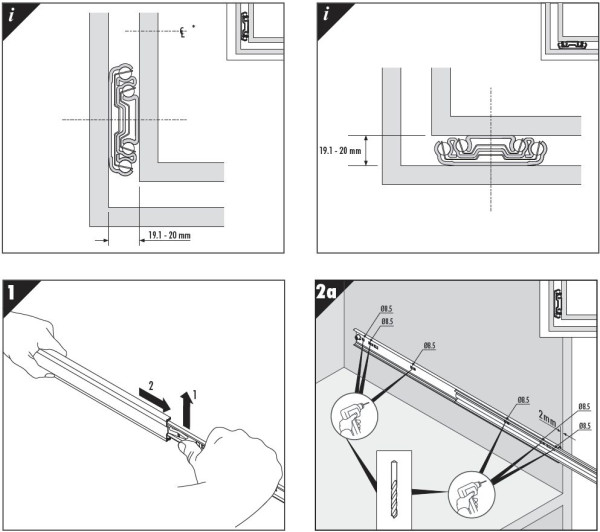 Kugelvollauszug Accuride 7957 458mm (Garnitur)