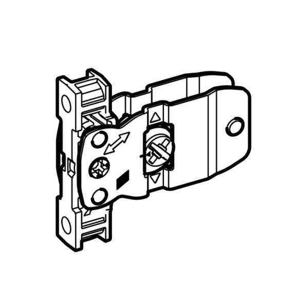 AvanTech YOU Frontbefestigung für Zarge, Höhe 101mm, zum Anschrauben