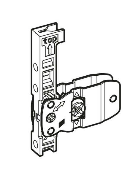 AvanTech YOU Frontbefestigung für Zarge, Höhe 139 mm, zum Anschrauben
