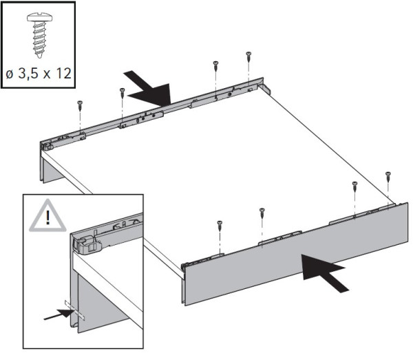 AvanTech YOU Set Zarge, Höhe 139mm x NL 650mm, silber, links und rechts