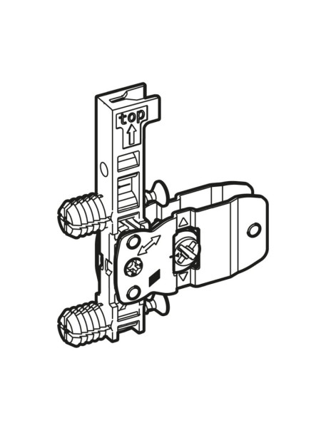 AvanTech YOU Frontbefestigung für Zarge, Höhe 139mm, zum Einschlagen