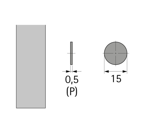 Gegenplatte PTO Magnet / Lock selbstklebend vernickelt ø 15