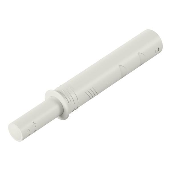 Push-To-Open Pin zum Einbohren, weiss, Kurzhub