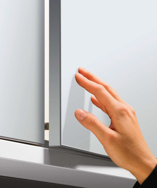 Push-To-Open Magnet zum Einbohren, anthrazit, Kurzhub