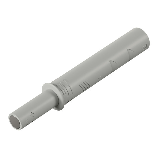 Push-To-Open Magnet zum Einbohren, lichtgrau, Kurzhub