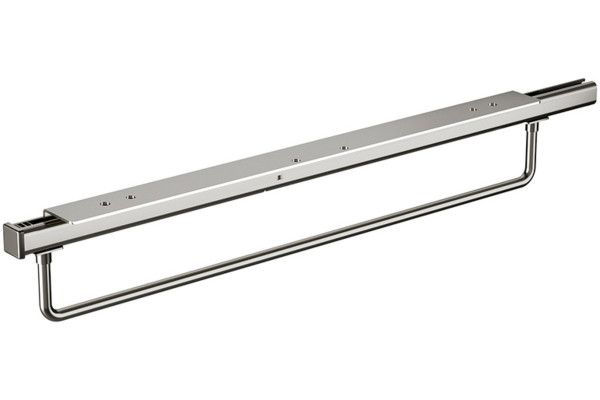 Kleiderbügelauszug mit Auszugsführung, 500 mm, Edelstahl Optik