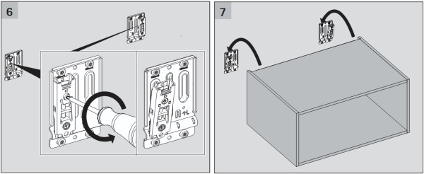 Schrankaufhänger-Set HETTICH SAH 500, zum Einpressen