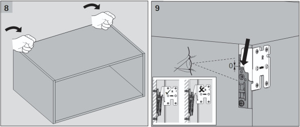 Schrankaufhänger-Set HETTICH SAH 500, zum Einpressen